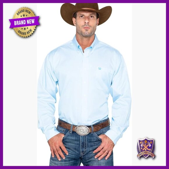 Relaxed Fit Long Sleeve Button Down Shirt with Tencel Blend Fabric